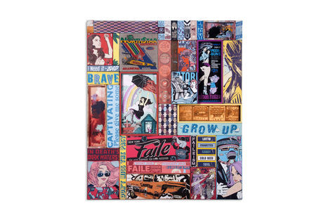 <p>North Star Nationals Katsina Group</p>

<p>Acrylic, Silkscreen Ink on Wood, Copper Plates in Steel Frame.
48 &frac14; x 56 &frac14; Inches
Signed Faile 2011</p>